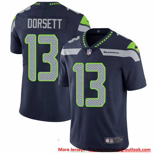 Nike Seahawks #13 Phillip Dorsett Steel Blue Team Color Men's Stitched NFL Vapor Untouchable Limited Jersey