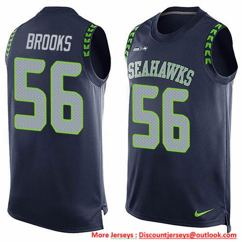 Nike Seahawks #56 Jordyn Brooks Steel Blue Team Color Men's Stitched NFL Limited Tank Top Jersey Nike Seahawks #56 Jordyn Brooks Steel Blue Team Color Men's Stitched NFL Limited Tank Top Jersey
