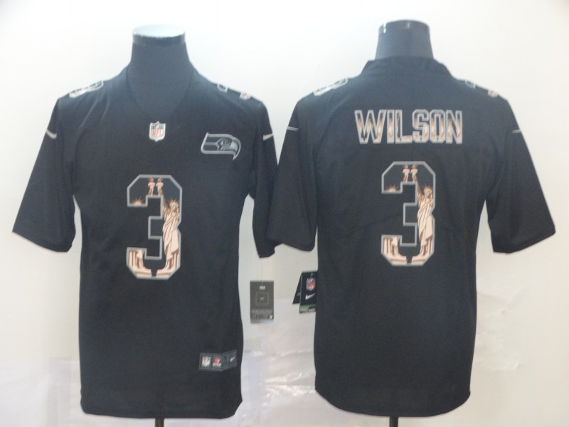 Nike Seahawks 3 Russell Wilson Black Statue Of Liberty Limited Jersey Nike Seahawks 3 Russell Wilson Black Statue Of Liberty Limited Jersey
