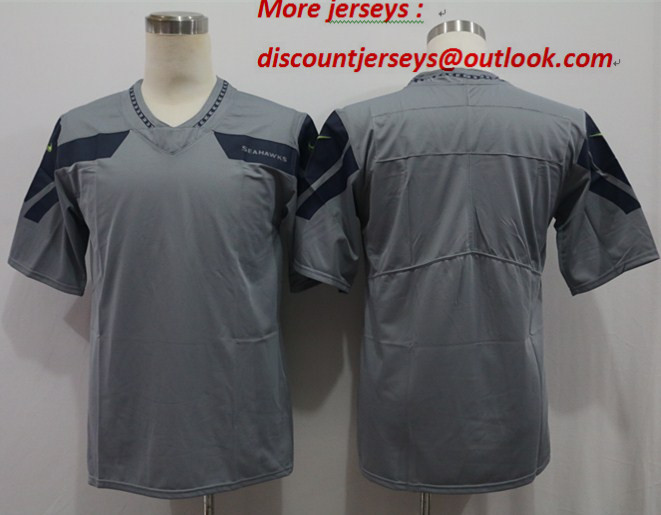 Nike Seahawks Blank Gray Vapor Untouchable Limited Jersey