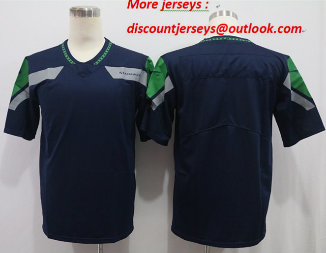 Nike Seahawks Blank Navy Vapor Untouchable Limited Jersey