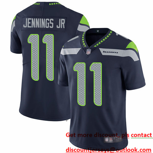 Seahawks #11 Gary Jennings Jr. Steel Blue Team Color Men's Stitched Football Vapor Untouchable Limited Jersey