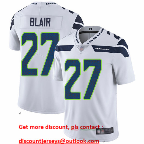 Seahawks #27 Marquise Blair White Men's Stitched Football Vapor Untouchable Limited Jersey
