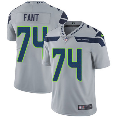 Nike Seahawks #74 George Fant Grey Alternate Men's Stitched NFL Vapor Untouchable Limited Jersey Nike Seahawks #74 George Fant Grey Alternate Men's Stitched NFL Vapor Untouchable Limited Jersey