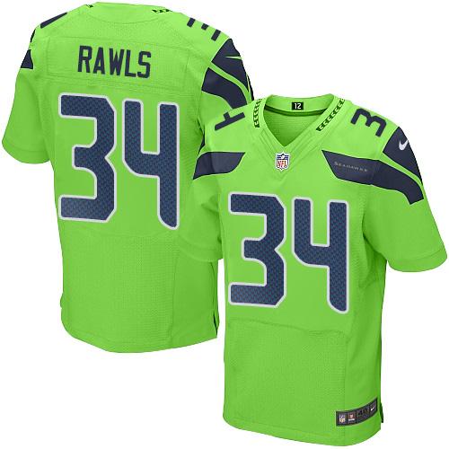 Nike Seahawks #34 Thomas Rawls Green Men's Stitched NFL Elite Rush Jersey Nike Seahawks #34 Thomas Rawls Green Men's Stitched NFL Elite Rush Jersey