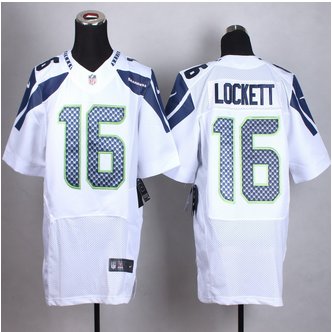New Seattle Seahawks #16 Tyler Lockett White Alternate Men's Stitched NFL Elite Jersey