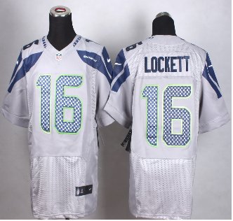 New Seattle Seahawks #16 Tyler Lockett Grey Alternate Men's Stitched NFL Elite Jersey