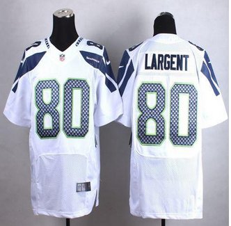 New Seattle Seahawks #80 Steve Largent White Men's Stitched NFL Elite Jersey