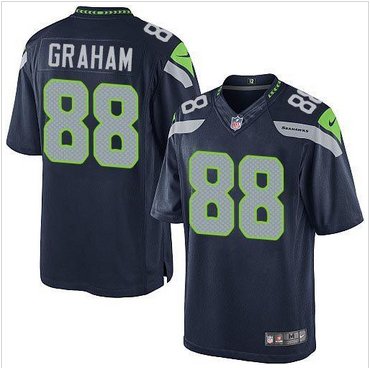 NEW Seattle Seahawks #88 Jimmy Graham Steel Blue Team Color Men's Stitched NFL Limited Jersey