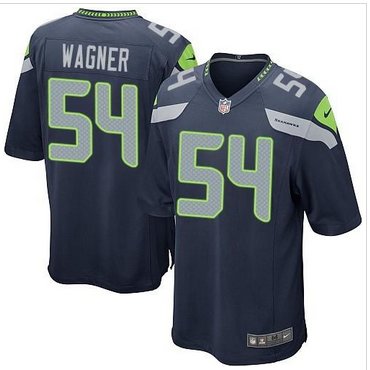 New Seattle Seahawks #54 Bobby Wagner Steel Blue Team Color NFL Game Jersey