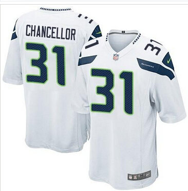 New Seattle Seahawks #31 Kam Chancellor White NFL Game Jersey