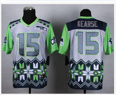 New Seattle Seahawks #15 Jermaine Kearse Grey NFL Elite Noble Fashion Jersey