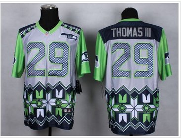 New Seattle Seahawks #29 Earl Thomas III Grey NFL Elite Noble Fashion Jersey
