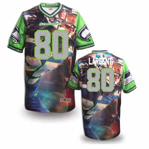 New Seattle Seahawks #80 Steve Largent Team Color NFL Elite Fanatical Version Jersey