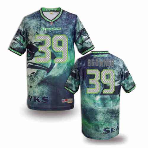 New Seattle Seahawks #39 Brandon Browner Team Color Elite Fanatical Version Jerseys