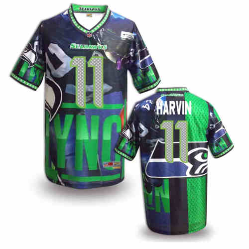 New Seattle Seahawks 11 Percy Harvin Team Color NFL Elite Fanatical Version Jerseys