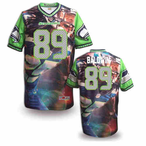 New Seattle Seahawks #89 Doug Baldwin Team Color NFL Elite Fanatical Version Jersey
