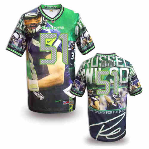 New Seattle Seahawks #51 Bruce Irvin Team Color NFL Elite Fanatical Version Jerseys