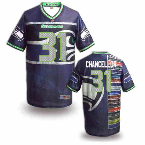 New Seattle Seahawks 31 Kam Chancellor Team Color Elite Fanatical Version Jerseys