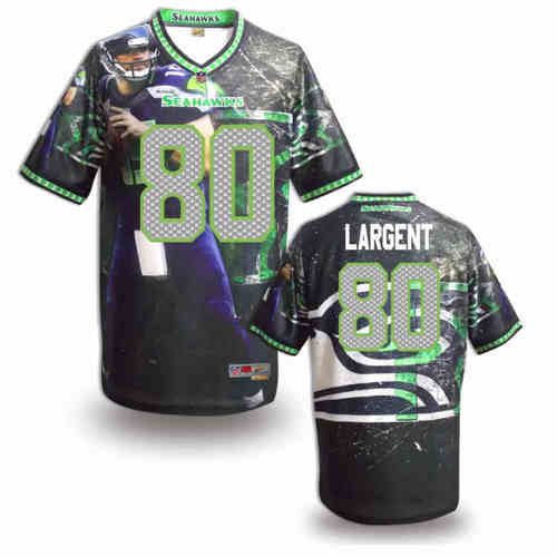 New Seattle Seahawks 80 Steve Largent Team Color Elite Fanatical Version Jersey
