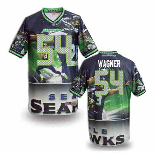 New Seattle Seahawks 54 Bobby Wagner Team Color Elite Fanatical Version Jerseys