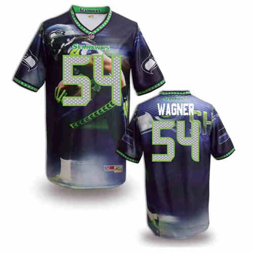 New Seattle Seahawks #54 Bobby Wagner Team Color Elite Fanatical Version Jerseys