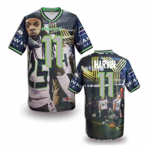 New Seattle Seahawks 11 Percy Harvin Team Color Elite Fanatical Version Jerseys