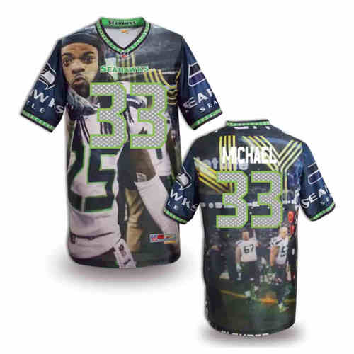 New Seattle Seahawks 33# Christine Michael Team Color Elite Fanatical Version Jersey New Seattle Seahawks 33# Christine Michael Team Color Elite Fanatical Version Jersey