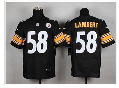 NEW Pittsburgh Steelers #58 Jack Lambert Black Team Color NFL Elite Jersey