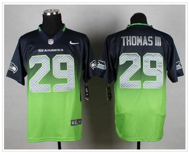 NEW Seattle Seahawks #29 Earl Thomas III Steel Blue-Green NFL Elite Fadeaway Fashion Jersey