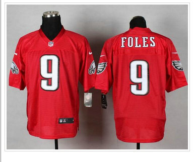 Philadelphia Eagles #9 Nick Foles Red NFL Elite QB Practice Jersey