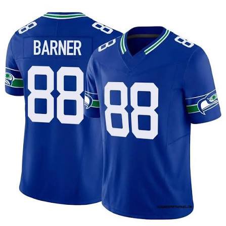 Men's Seattle Seahawks #88 AJ BARNER Blue Throwback 2026 F.U.S.E. Vapor Untouchable Limited Stitched Football Jersey