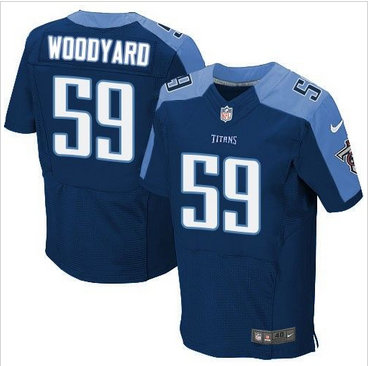 Nike Tennessee Titans #59 Wesley Woodyard Navy Blue Alternate Men's Stitched NFL Elite Jersey