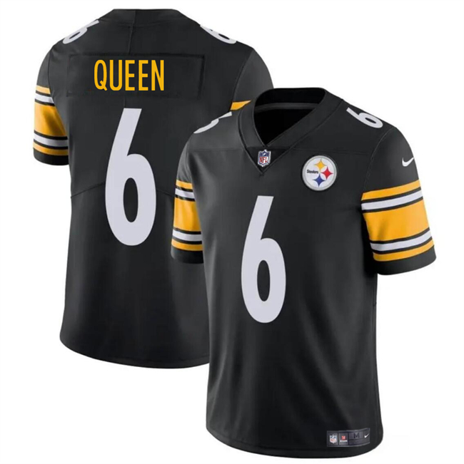 Men's Pittsburgh Steelers #6 Patrick Queen Black Vapor Untouchable Limited Football Stitched Jersey Men's Pittsburgh Steelers #6 Patrick Queen Black Vapor Untouchable Limited Football Stitched Jersey