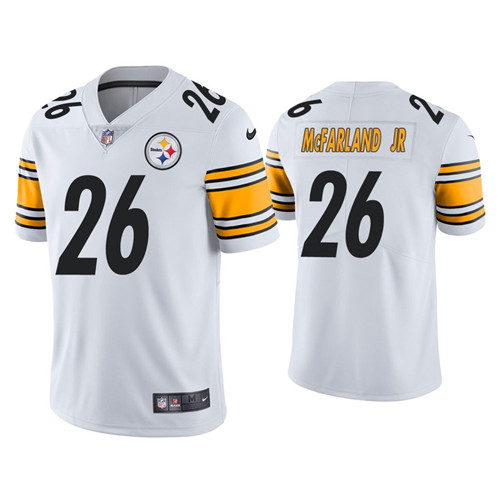 Nike Steelers 26 Anthony McFarland Jr. White Team Vapor Untouchable Limited Jersey