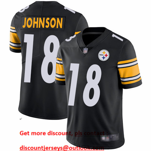 Steelers #18 Diontae Johnson Black Team Color Men's Stitched Football Vapor Untouchable Limited Jersey