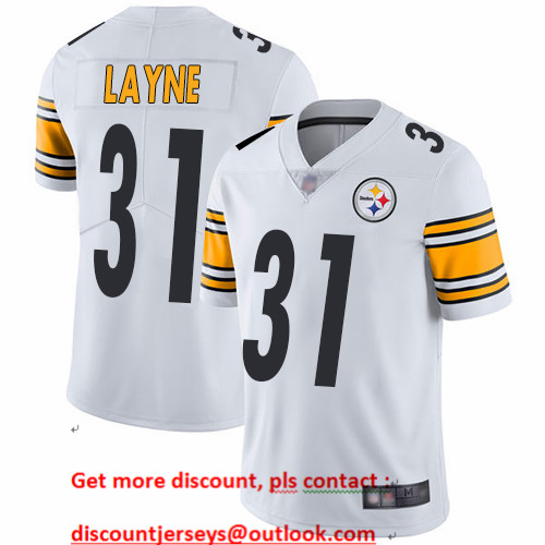 Steelers #31 Justin Layne White Men's Stitched Football Vapor Untouchable Limited Jersey