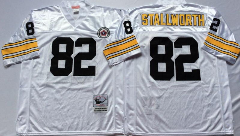 Mitchell And Ness Steelers #82 82 John Stallworth white Throwback Stitched NFL Jersey Mitchell And Ness Steelers #82 82 John Stallworth white Throwback Stitched NFL Jersey
