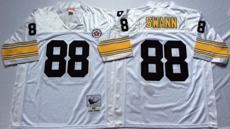 Mitchell And Ness Steelers #88 Lynn Swann white Throwback Stitched NFL Jersey