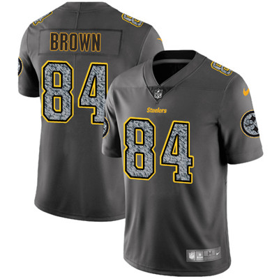 Nike Steelers #84 Antonio Brown Gray Static Men's NFL Vapor Untouchable Game Jersey