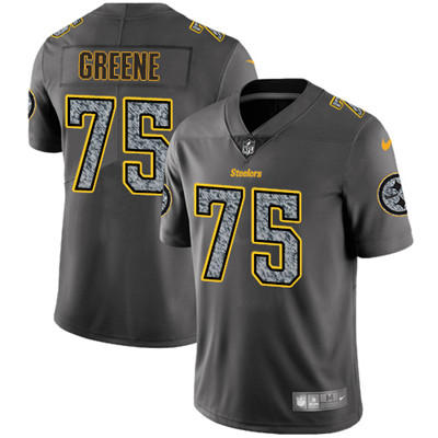 Nike Steelers #75 Joe Greene Gray Static Men's NFL Vapor Untouchable Game Jersey