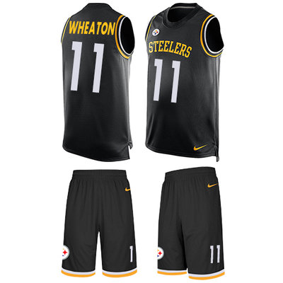 Nike Steelers #11 Markus Wheaton Black Team Color Men's Stitched NFL Limited Tank Top Suit Jersey Nike Steelers #11 Markus Wheaton Black Team Color Men's Stitched NFL Limited Tank Top Suit Jersey
