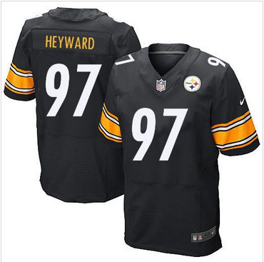 Nike Pittsburgh Steelers #97 Cameron Heyward Black Team Color Men's Stitched NFL Elite Jersey