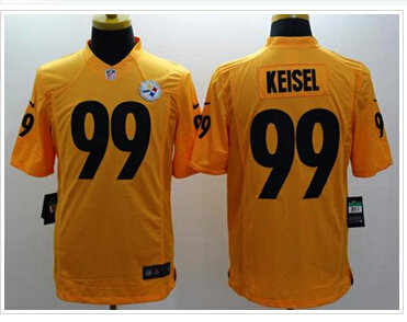 New Pittsburgh Steelers #99 Brett Keisel Gold NFL Limited Jersey