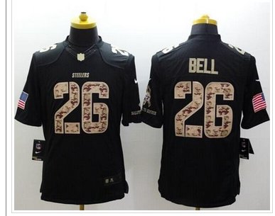 New Pittsburgh Steelers #26 Le'Veon Bell Black NFL Limited Salute to Service jersey