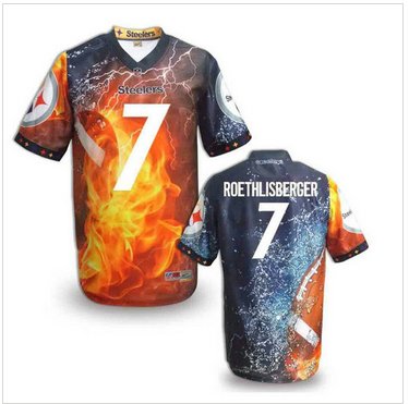 Pittsburgh Steelers #7 ROETHLISBERGER Men's Stitched NFL Elite Fanatical Version Jersey (10)