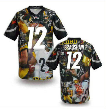 Pittsburgh Steelers #12 BRADSHAW Men's Stitched NFL Elite Fanatical Version Jersey (7)