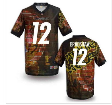 Pittsburgh Steelers #12 BRADSHAW Men's Stitched NFL Elite Fanatical Version Jersey (4) Pittsburgh Steelers #12 BRADSHAW Men's Stitched NFL Elite Fanatical Version Jersey (4)