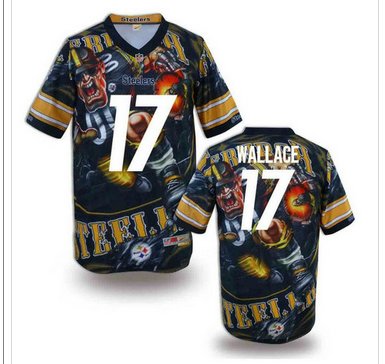 Pittsburgh Steelers #17 WALLACE Men's Stitched NFL Elite Fanatical Version Jersey (1) Pittsburgh Steelers #17 WALLACE Men's Stitched NFL Elite Fanatical Version Jersey (1)