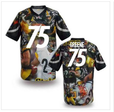 Pittsburgh Steelers #75 GREENE Men's Stitched NFL Elite Fanatical Version Jersey (7)